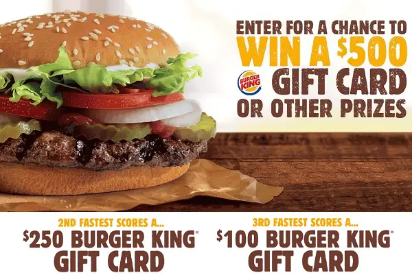 Quickly Burger King Gift Card Giveaway