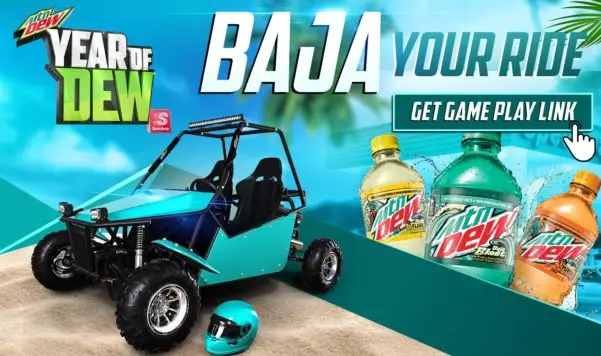 Mtn Dew Baja Your Ride Sweepstakes (190 Winners!)