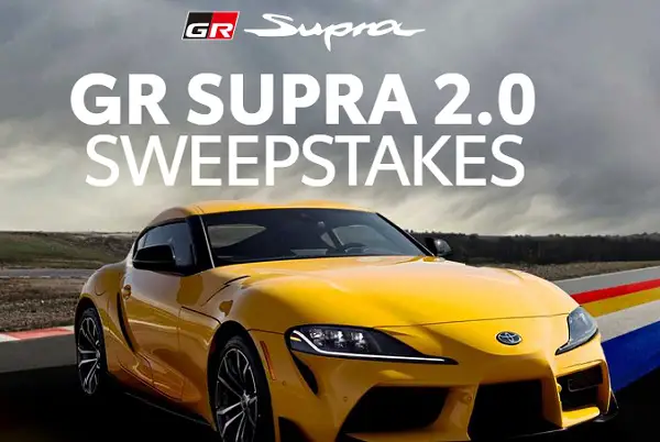 Toyota GR Supra Car Giveaway 2020