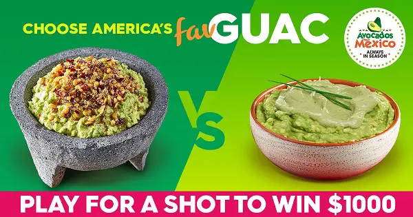 America’s Favorite Guac Sweepstakes on Americasguac.com