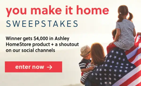 Ashley Furniture You Make It Home Sweepstakes