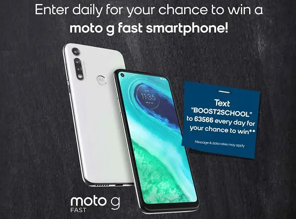 Boost Mobile Back to School Sweepstakes: Win Moto G Fast!
