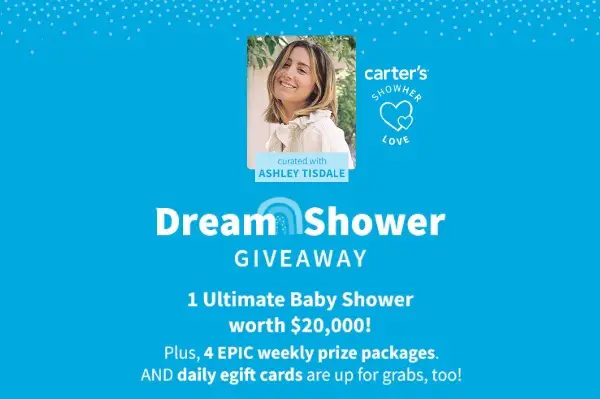Carter’s Dream Shower Sweepstakes (50 Daily Winners)