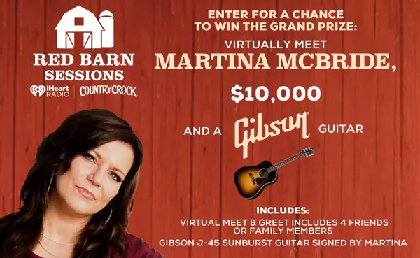 Red Barn Sessions Sweepstakes: Win $10000 Cash!