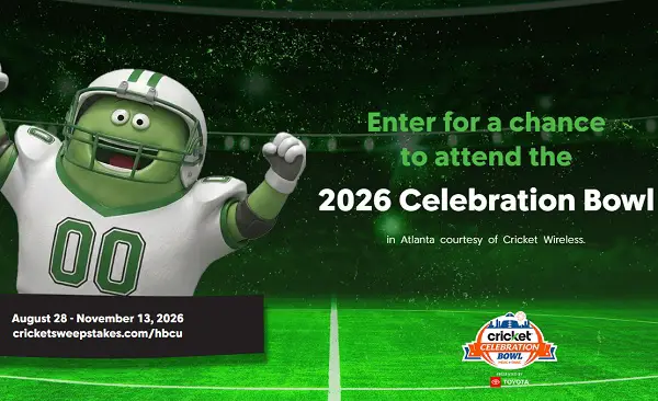 Cricket Wireless Celebration Bowl Flyaway Sweepstakes: Win a $5,000 Atlanta Trip for Two