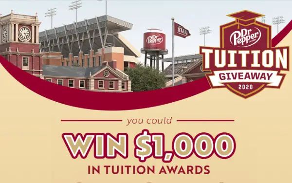Dr Pepper Tuition Giveaway 2020