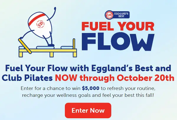 Eggland’s Best x Club Pilates Sweepstakes: Win $5,000 Cash + Pilates