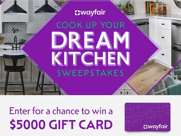 Food Network Your Dream Kitchen Sweepstakes 2025: Win a $5,000 Wayfair Gift Card