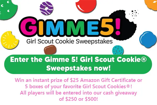 Gimme 5! Girl Scout Cookie IWG & Sweepstakes