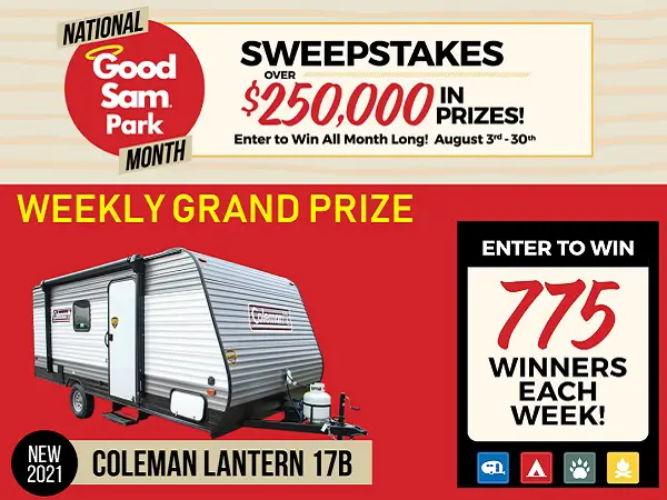 Good Sam Park Month Sweepstakes
