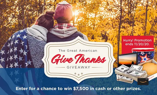 Great American Give Thanks Giveaway (411 Winners)