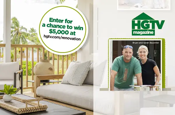 HGTV Renovation Sweepstakes: Win $5000 Cash!