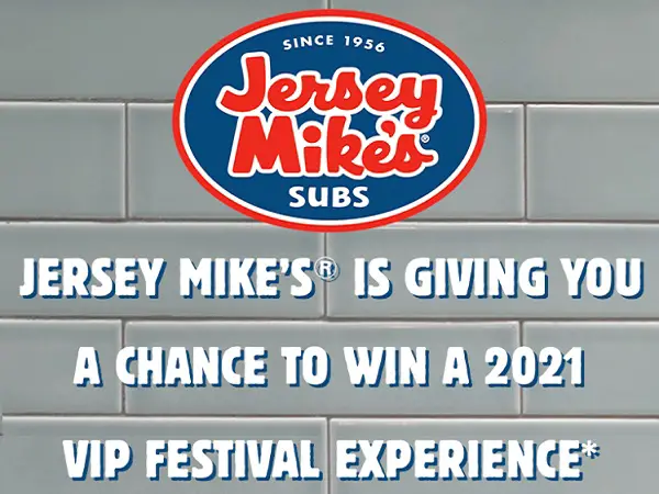 Jersey Mike's Live Nation Concert Giveaway: Win a Trip, Free Gift Cards & Ticketmaster Tickets