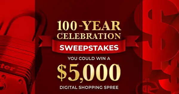 Master Lock 100th Anniversary Sweepstakes and Instant Win Game