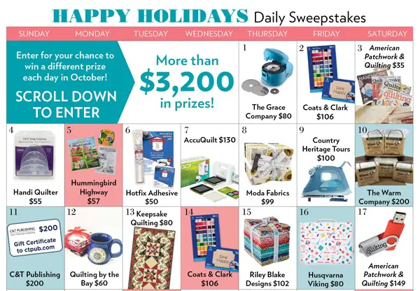 Meredith Corporation Happy Holidays Sweepstakes (Daily Prizes)
