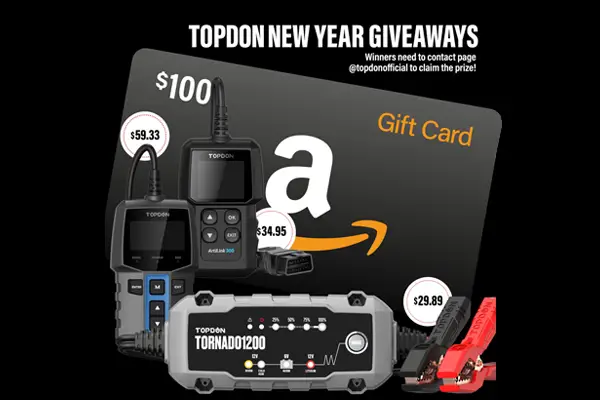 Win $100 Amazon Gift Card + $1800 Topdon Prizes (40 Winners)