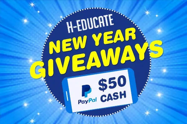 H-educate New Year Giveaway: Win $50 Paypal Cash & More