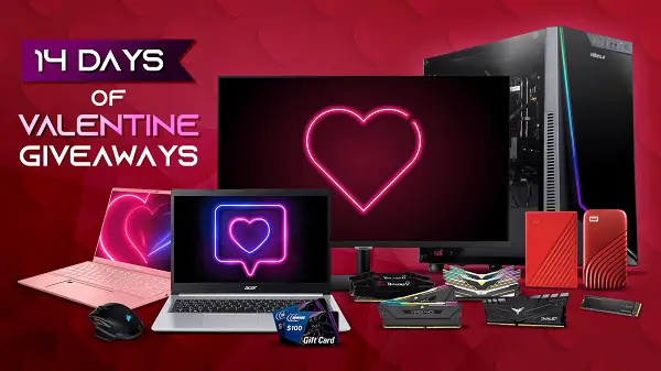 Newegg’ 14 Days of Valentine Giveaways 2022