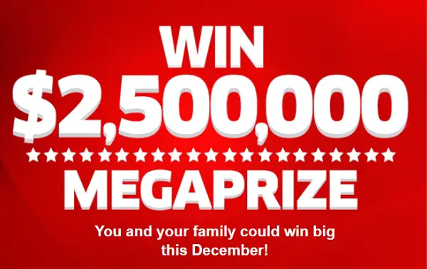 PCH $2,500,000 Megaprize Sweepstakes
