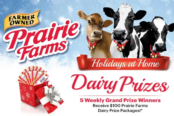 Prairie Farms Dairy Holidays Sweepstakes 2020
