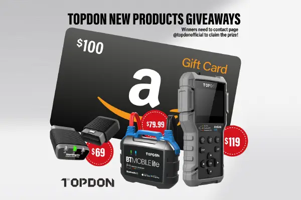 Topdon New Products Giveaway (50 Winners)