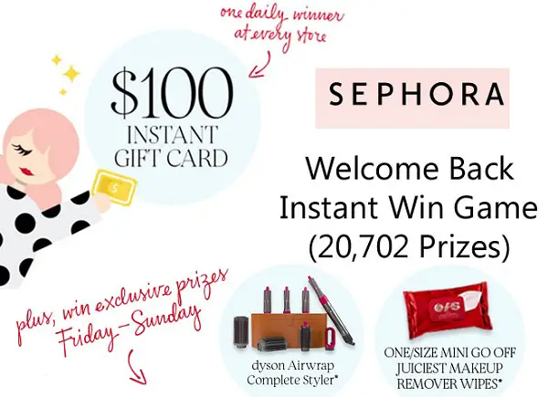 Sephora Welcome Back Giveaway (20,702 Winners)