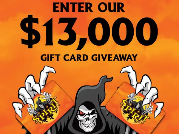 Spirit Halloween Gift Card Sweepstakes: Win $500 Gift Card! (26 Winners)