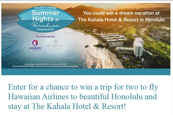 Hallmark Channel Summer Nights Sweepstakes 2022: Win A Free Resort Vacation