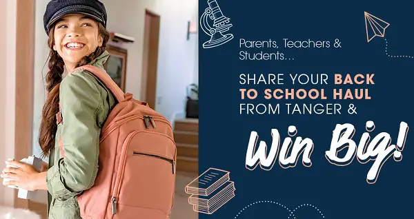 Tanger Outlet Back to School Sweepstakes 2020