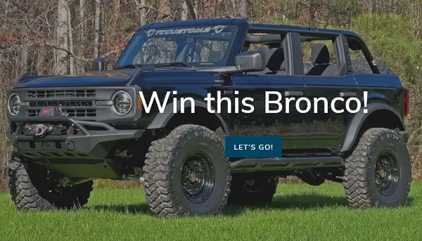 2022 Ford Bronco Suv Giveaway