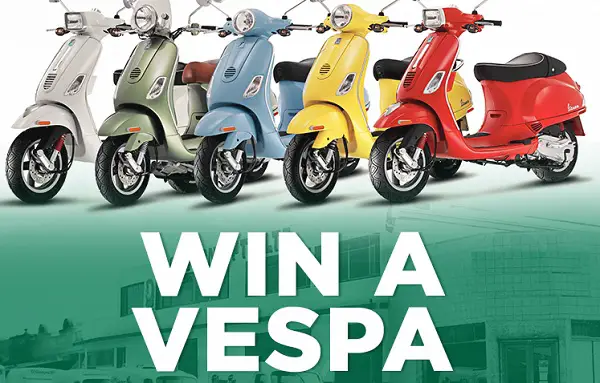 Win a Vespa Scooter For Free!