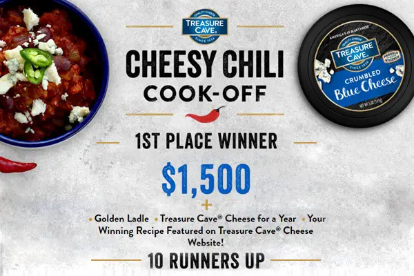 Treasure Cave Cheese Chili Cookoff Recipe Contest 2021