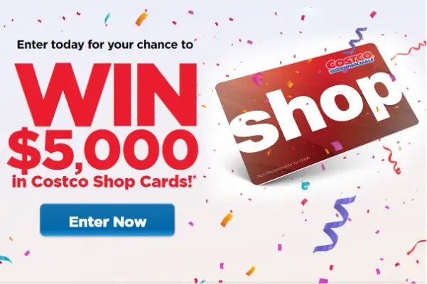 Costco Shop Cards Contest Sweepstakes :Win $5000