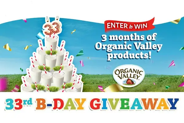 Organic Valley 33rd Birthday Giveaway Sweepstakes