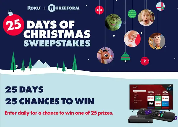 Freeform 25 Days of Gifts Sweepstakes