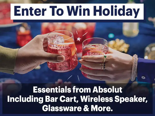 Absolut Holiday Sweepstakes 2020 (16 Winners)