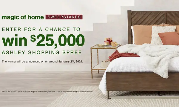 Ashley Furniture Holiday Shopping Spree Sweepstakes 2023