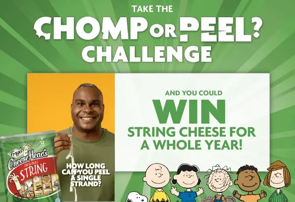 Frigo Cheese Heads Chomp vs. Peel Sweepstakes on Chomppeel.com