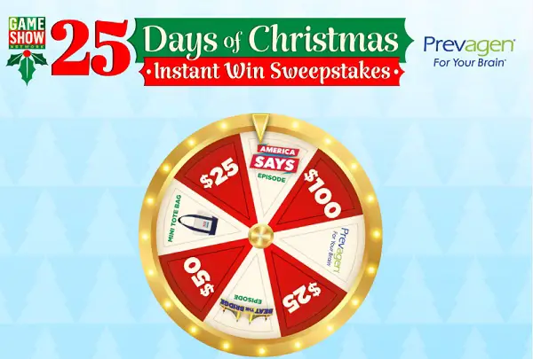 Game Show Network 25 Days of Christmas Giveaway (400+ Winners)