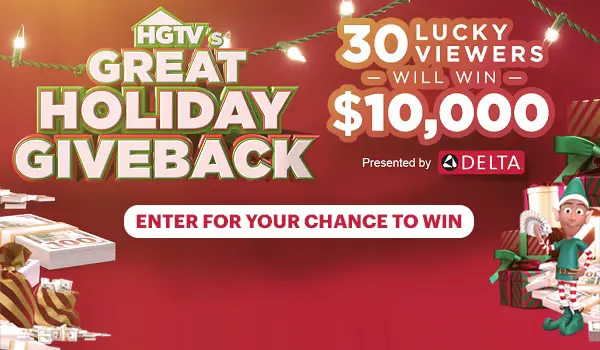 HGTV Great Holiday Giveback Sweepstakes (30 Winners)