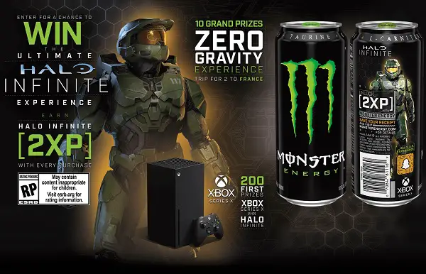 Monster Energy Halo Infinite Sweepstakes (210 Winners)