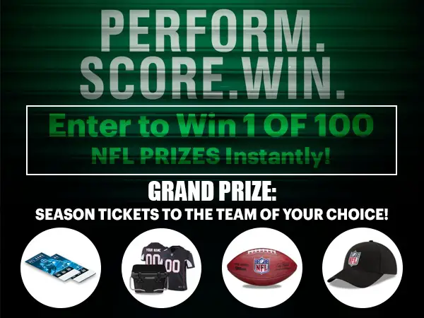 NFL Perform Score and Win Instant Win Game