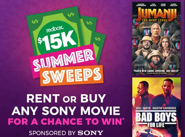 RedBox $15k Summer Cash Sweepstakes