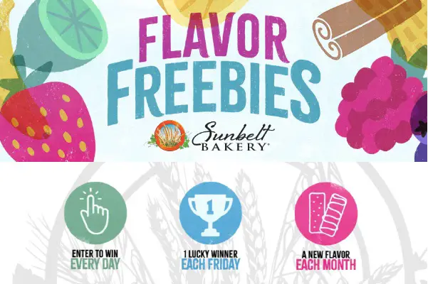 Sunbelt Bakery Flavor Freebies Giveaway: (Win Weekly Prizes)