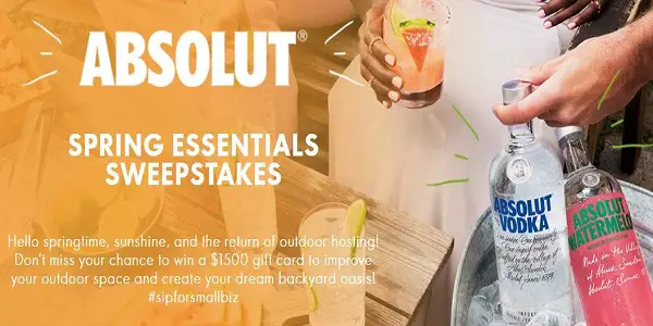 Absolut Backyard Makeover Sweepstakes 2021