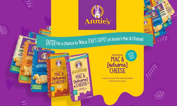 Annie’s Mac & Cheese Sweepstakes 2022: Win A Year's Supply of Products