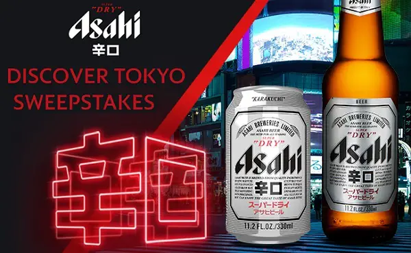 Asahi Tokyo Sweepstakes and Instant Win Game (197 Winners)