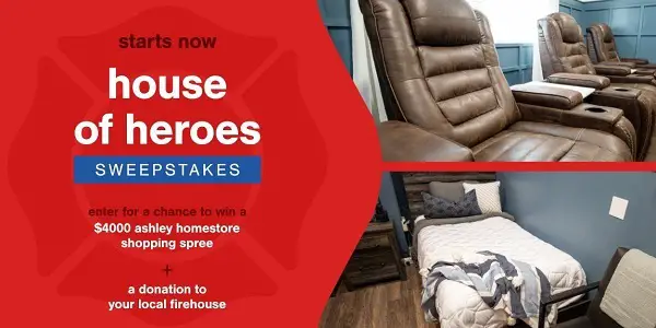 Ashley Homestore Firefighter Shopping Sweepstakes