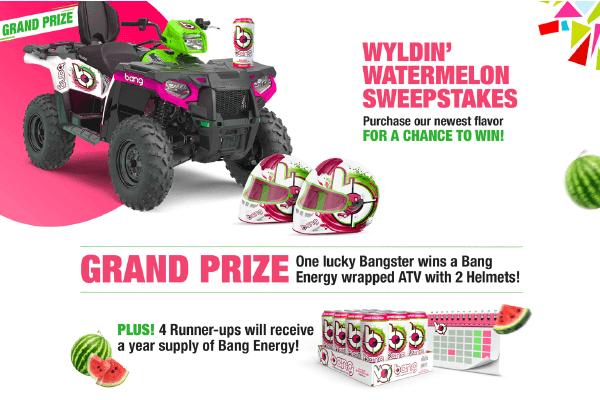 Win ATV with Bang Energy Wyldin' Watermelon Sweepstakes