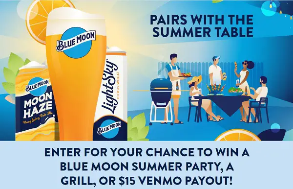 Blue Moon Summer Sweepstakes: Win Summer Party or 1 of 250 Instant Win Prizes